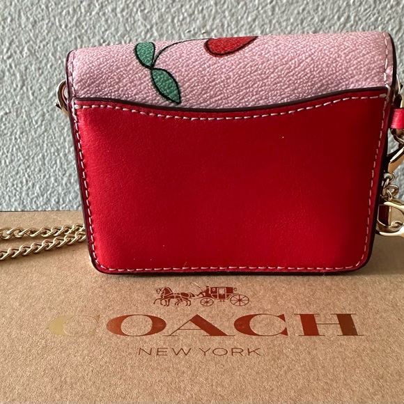 COACH CHERRY Heart Wallet ON A CHAIN ๐ - Picture 3 of 8